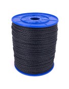 3/16" X 1000' black polypropylene UV treated ski rope