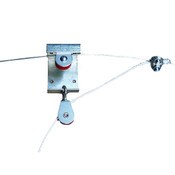 Pulley bracket for vent doors and tunnel doors