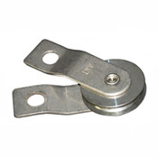 1 1/2" stainless steel sheave pulley with stainless steel straps and rivet