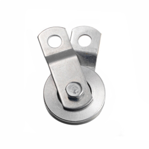 1 1/2" machined steel sheave pulley with heavy duty zinc plated straps and bolts and self lubricating roller bearing