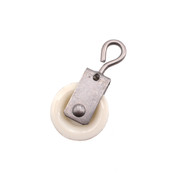 1 7/8" white nylon sheave pulley with self lubricating stainless steel housing