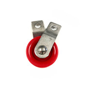 1 3/4" red fiberglass reinforced nylon sheave split pulley with stainless stainless steel straps