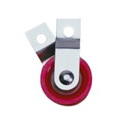 1 3/4" fiberglass reinforced red nylon sheave split pulley with zinc plated steel straps