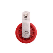 AMT 2 1/2" red nylon composite pulley with stainless steel straps