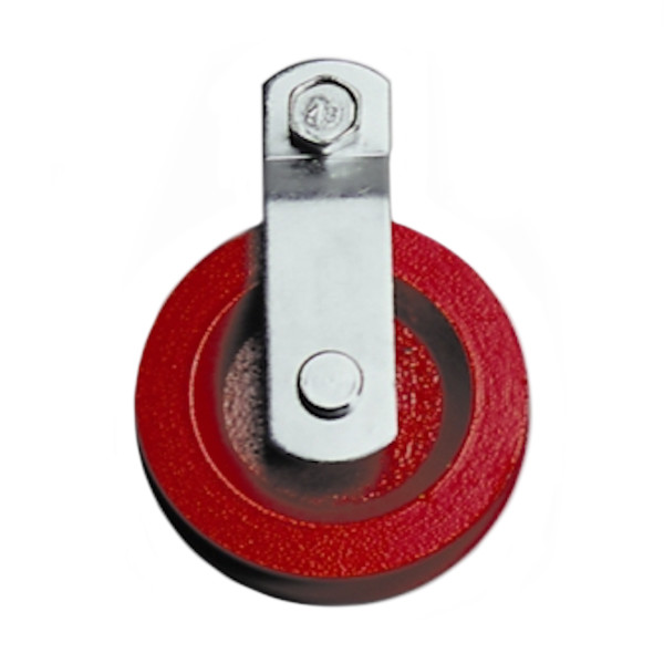 3 1/2" deep groove cast iron sheave pulley with heavy duty zinc plated straps and bolts