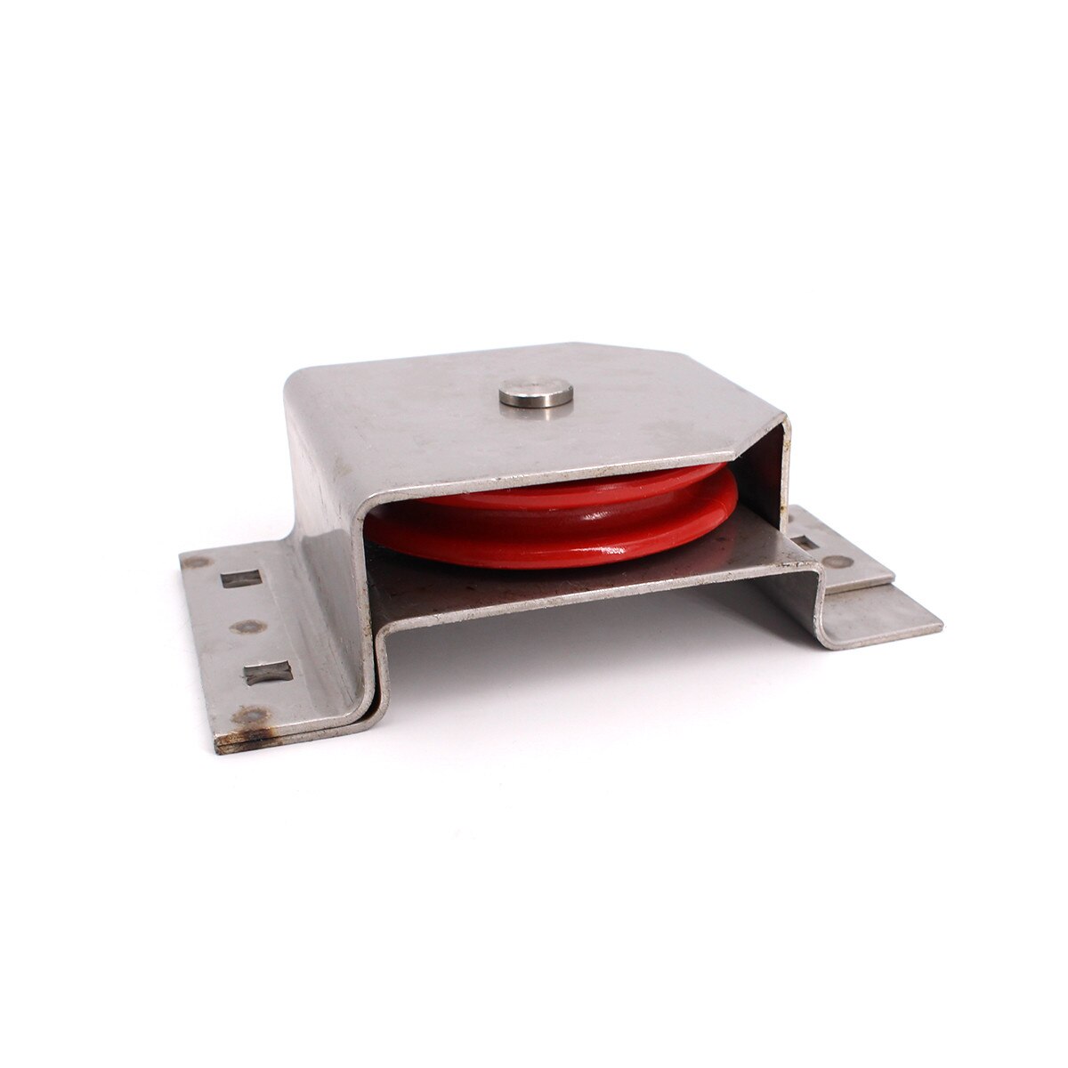 3 1/2" horizontal composite sheave pulley with stainless steel bracket
