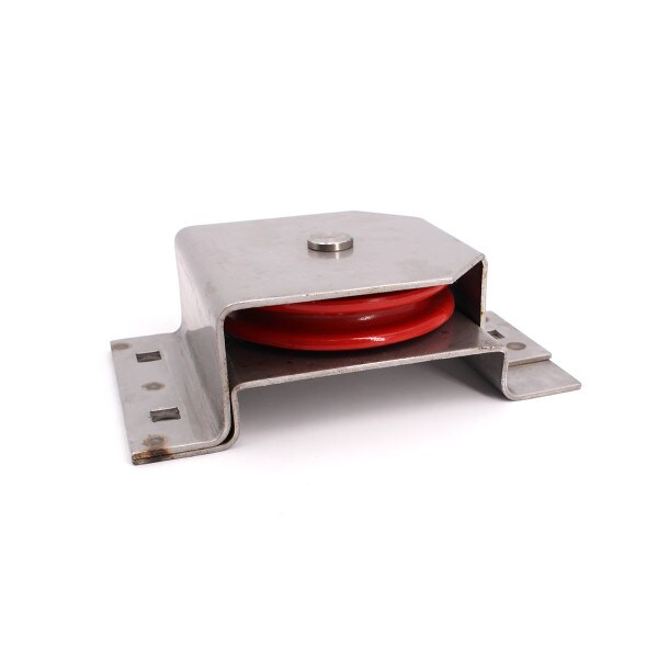 3 1/2" horizontal composite sheave pulley with stainless steel bracket