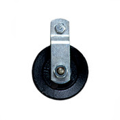 3 1/2" deep groove cast iron sheave pulley with grease zerk and heavy duty zinc plated hardware