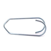 Wire form pipe hanger for turkey feeders that use a 2" feed tube