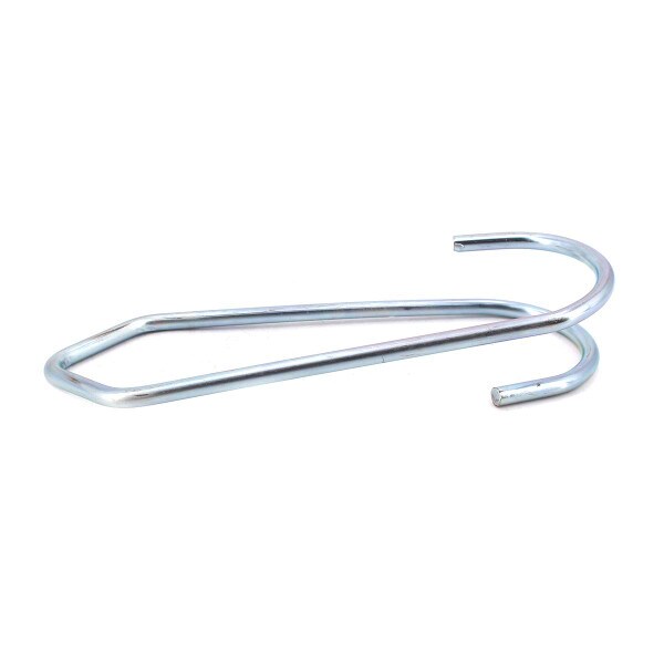 Wire form pipe hanger for turkey feeders that use a 2" feed tube