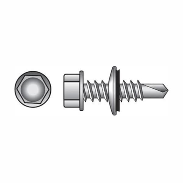 #10 x 1" self tapping screw with neoprene washer