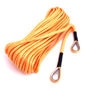 70' orange winch sling with thimbles