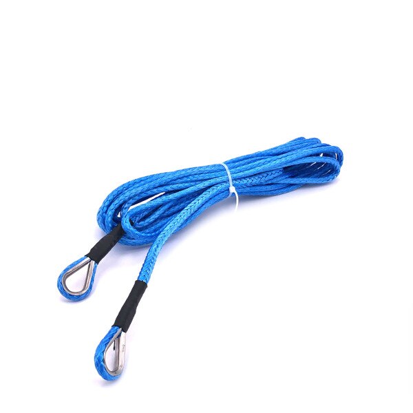 25' blue winch sling with thimble on both ends