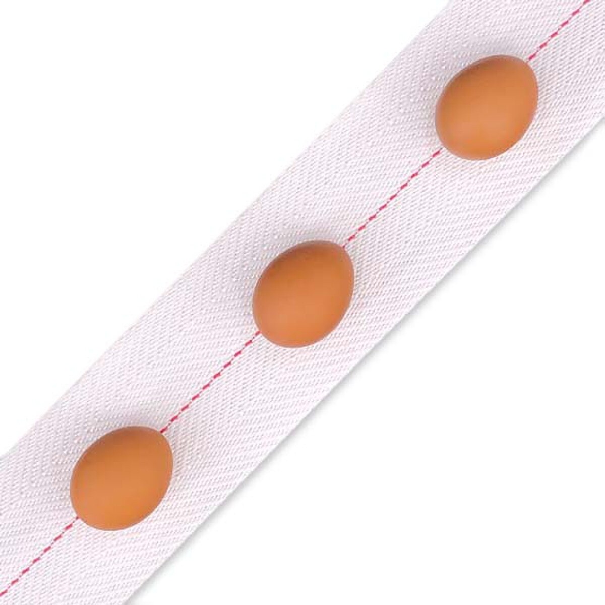 feather glide poultry egg belt with red stripe